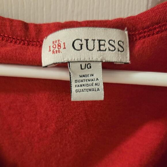 Vintage Classic 1981 Reg. Guess Red Tee - Picture 2 of 3
